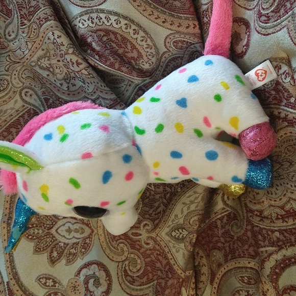 TY Beanie Valve HARMONIE the Speckled Unicorn Plush without Swing Tag. - Picture 7 of 17